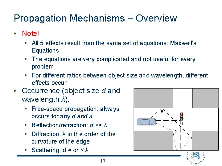 Propagation Mechanisms – Overview • Note! • All 5 effects result from the same