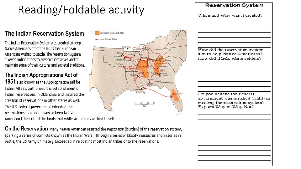 Reading/Foldable activity 