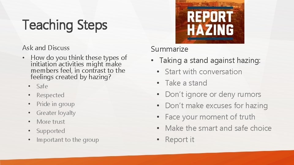 Teaching Steps Ask and Discuss • How do you think these types of initiation Teaching Steps Ask and Discuss • How do you think these types of initiation
