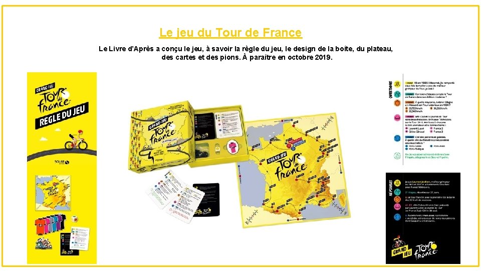  Le jeu du Tour de France Le Livre d’Après a conçu le jeu,