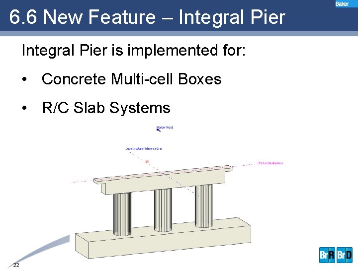 6. 6 New Feature – Integral Pier is implemented for: • Concrete Multi-cell Boxes