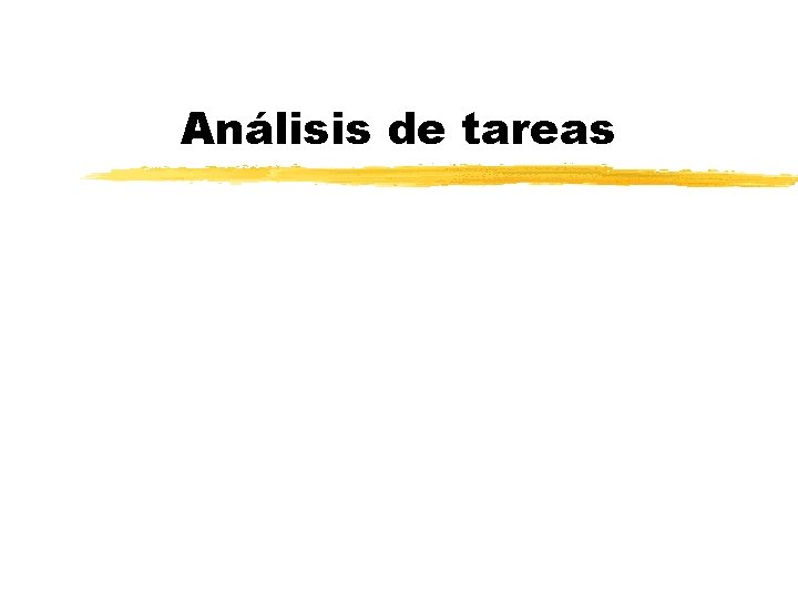 Análisis de tareas 