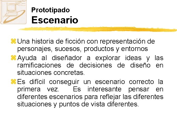Prototipado Escenario z Una historia de ficción con representación de personajes, sucesos, productos y