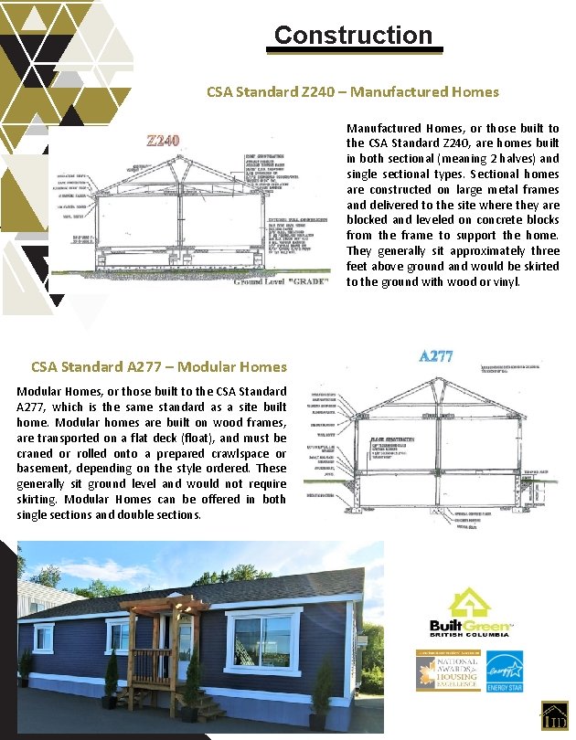 Co un ter top Construction G 9 69 M CSA Standard A 277 –