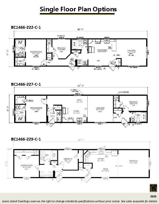 Single Floor Plan Options BC 1466 -222 -C-1 BC 1466 -227 -C-1 BC 1466