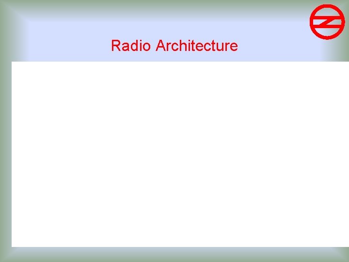 Radio Architecture 21 
