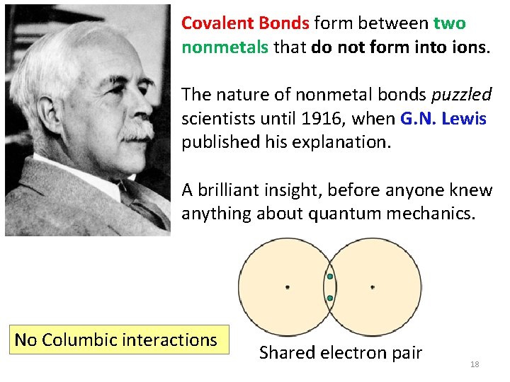 Covalent Bonds form between two nonmetals that do not form into ions. The nature