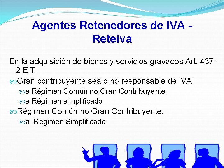 Agentes Retenedores de IVA Reteiva En la adquisición de bienes y servicios gravados Art.