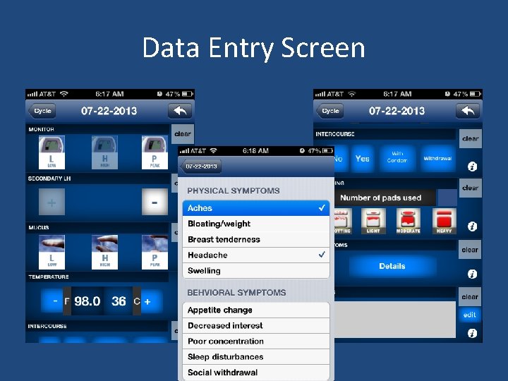 Data Entry Screen 