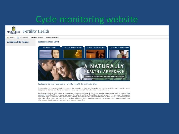 Cycle monitoring website 