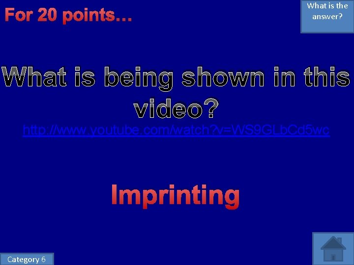 For 20 points… What is the answer? What is being shown in this video?