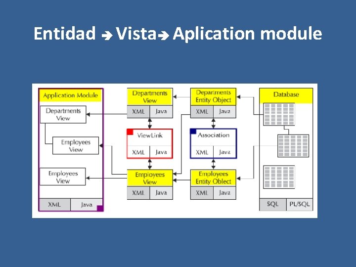 Entidad Vista Aplication module 