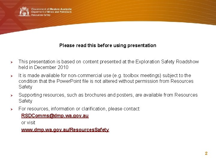 Please read this before using presentation Ø Ø This presentation is based on content