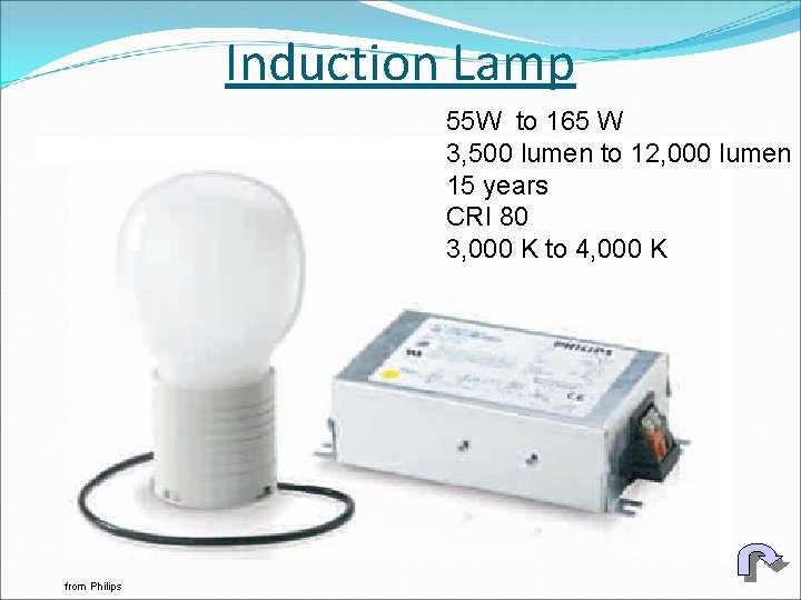 Induction Lamp 55 W to 165 W 3, 500 lumen to 12, 000 lumen