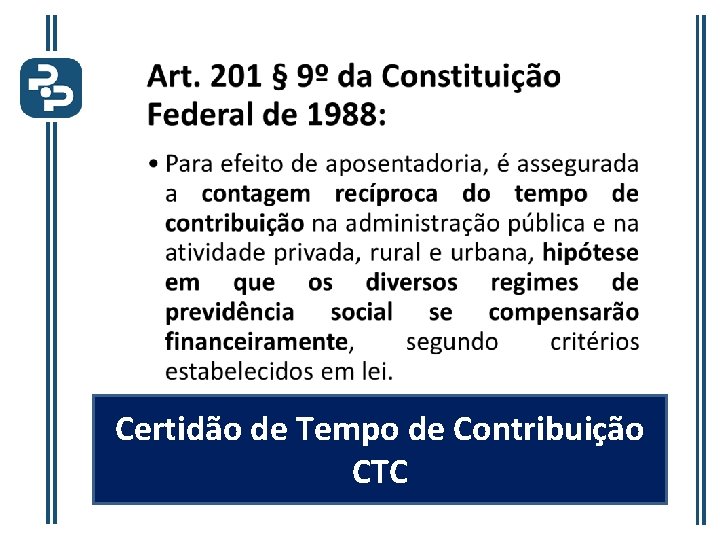 Certidão de Tempo de Contribuição CTC 