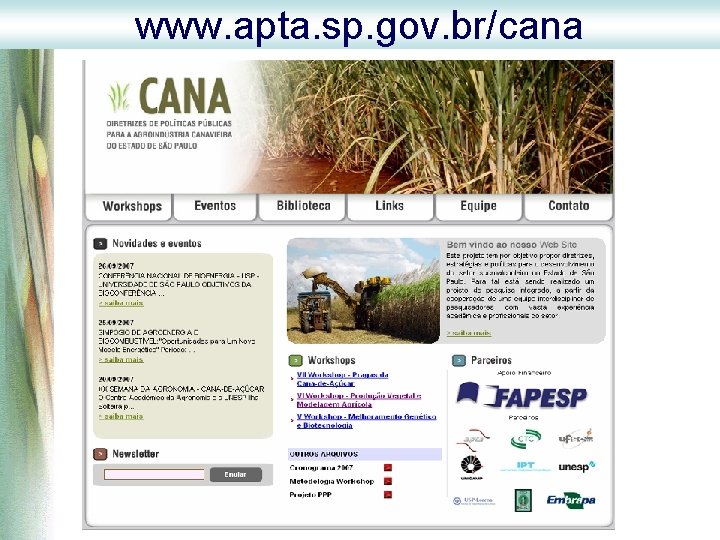 www. apta. sp. gov. br/cana www. apta. sp. gov. br/cana