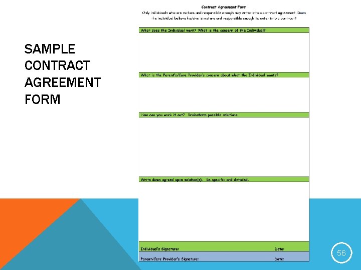 SAMPLE CONTRACT AGREEMENT FORM 56 