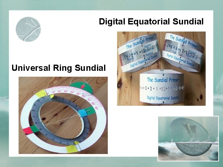 Digital Equatorial Sundial Universal Ring Sundial 