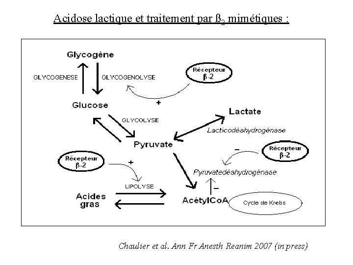 Acidose lactique et traitement par ß 2 mimétiques : Chaulier et al. Ann Fr