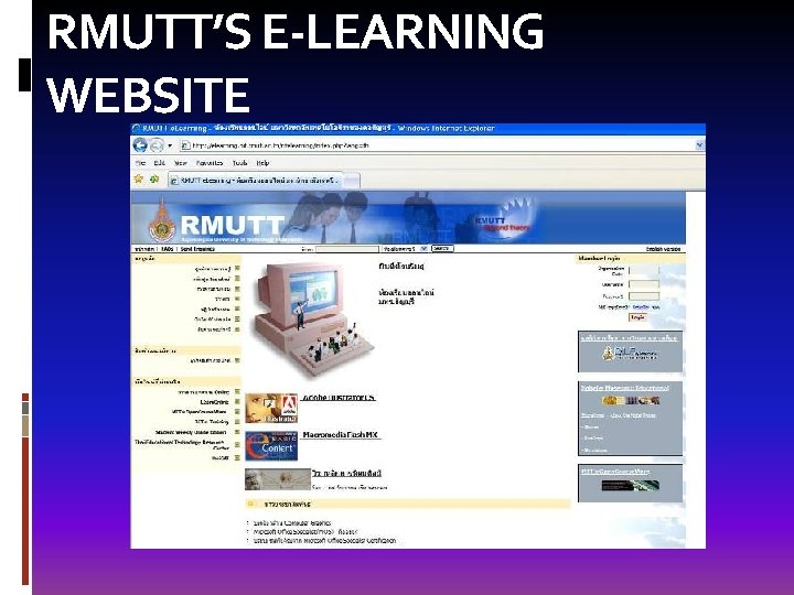 RMUTT’S E-LEARNING WEBSITE 