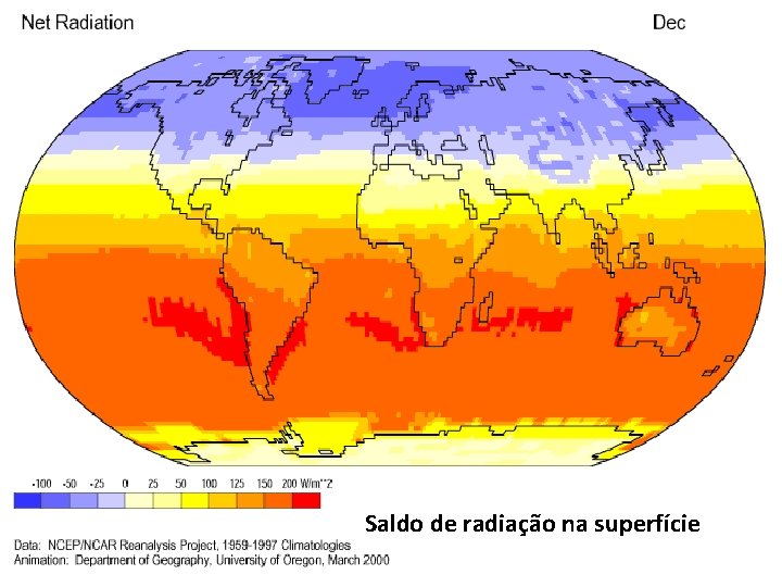 Saldo de radiação na superfície 