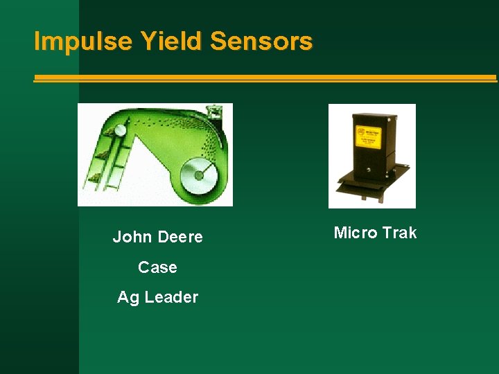 Impulse Yield Sensors John Deere Case Ag Leader Micro Trak 