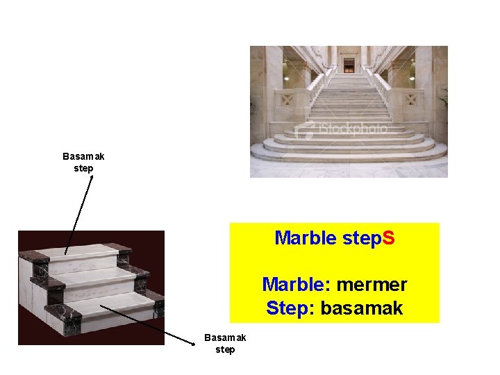 Basamak step Marble step. S Marble: mermer Step: basamak Basamak step 
