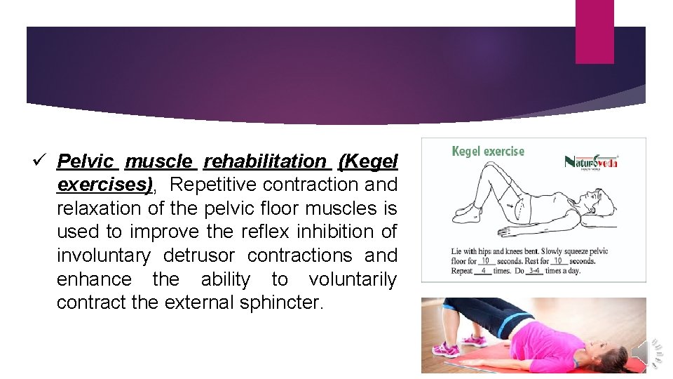 ü Pelvic muscle rehabilitation (Kegel exercises), Repetitive contraction and relaxation of the pelvic floor