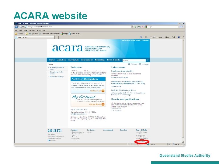 ACARA website 