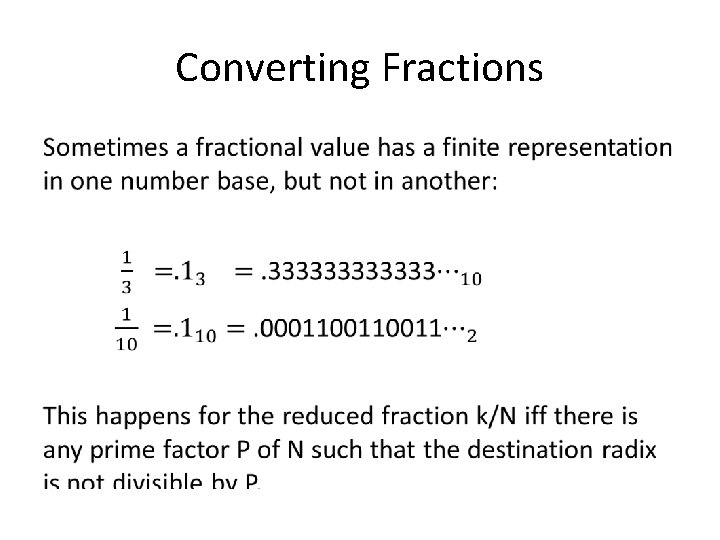 Converting Fractions • 