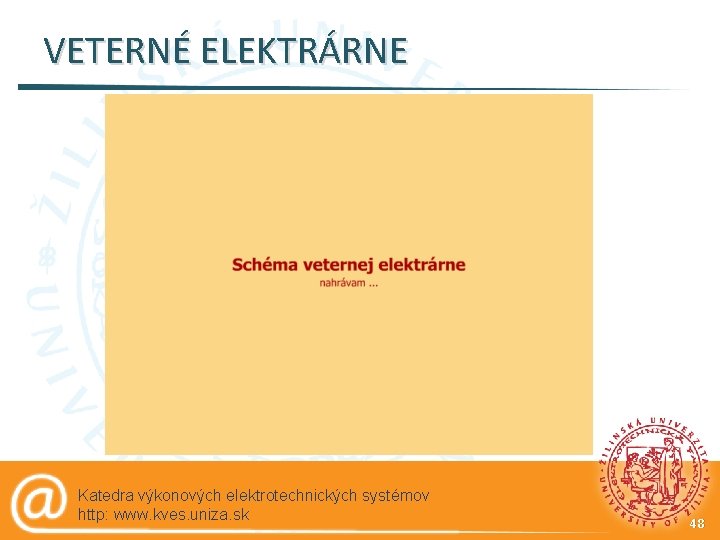 VETERNÉ ELEKTRÁRNE Katedra výkonových elektrotechnických systémov http: www. kves. uniza. sk 48 