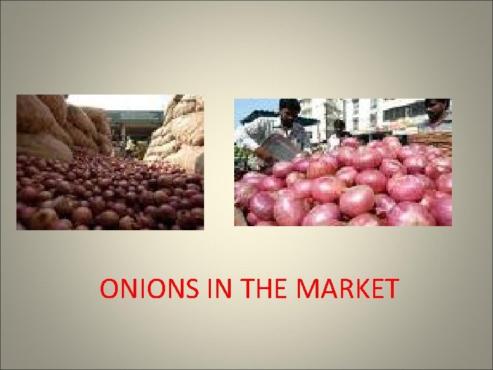 ONIONS IN THE MARKET 