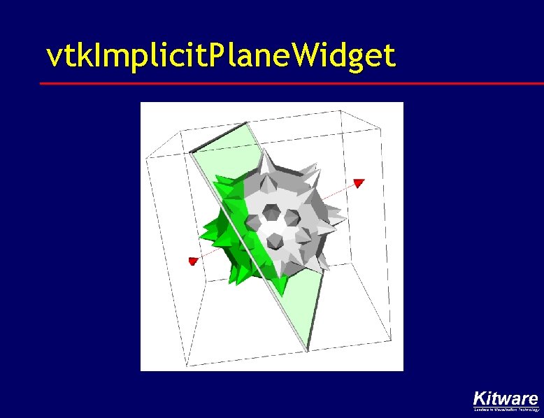 vtk. Implicit. Plane. Widget 