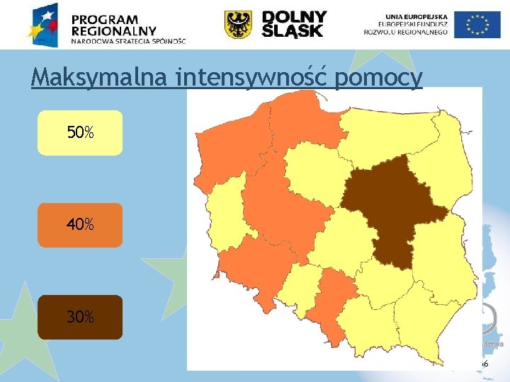 Maksymalna intensywność pomocy 50% 40% 30% 66 