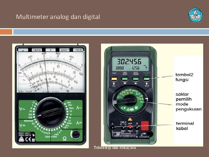 Multimeter analog dan digital Teknologi dan Rekayasa 