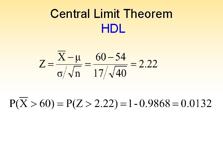 Central Limit Theorem HDL 