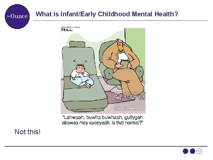 What is Infant/Early Childhood Mental Health? Not this! 11 