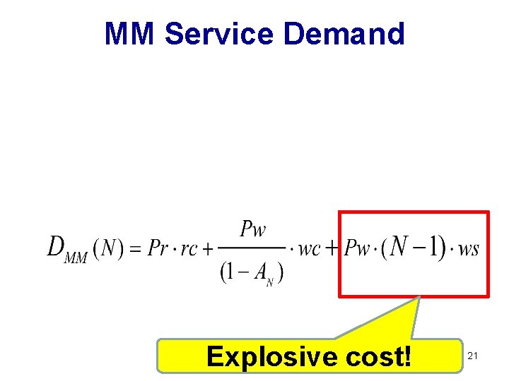 MM Service Demand Explosive cost! 21 