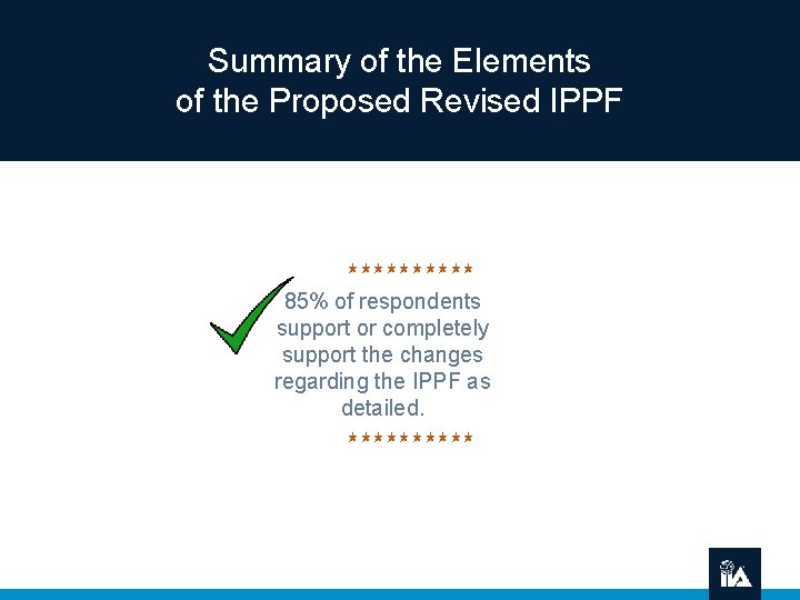 Summary of the Elements of the Proposed Revised IPPF « « « « «