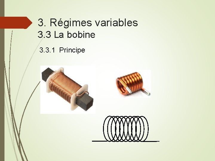 3. Régimes variables 3. 3 La bobine 3. 3. 1 Principe 