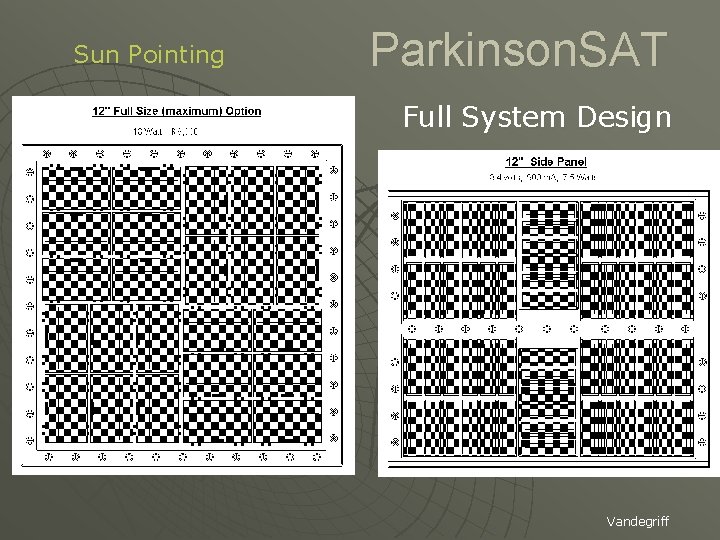 Sun Pointing Parkinson. SAT Full System Design Vandegriff 
