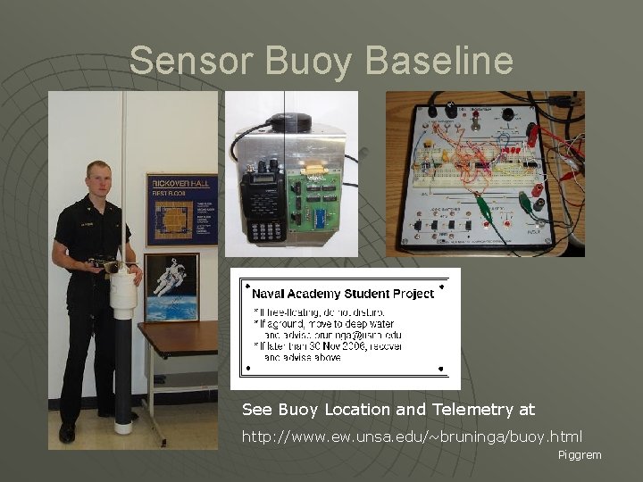 Sensor Buoy Baseline See Buoy Location and Telemetry at http: //www. ew. unsa. edu/~bruninga/buoy.