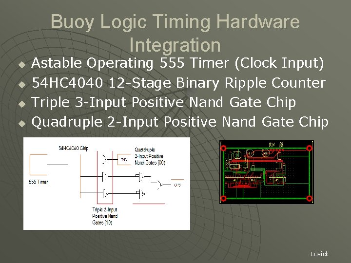 Buoy Logic Timing Hardware Integration u u Astable Operating 555 Timer (Clock Input) 54