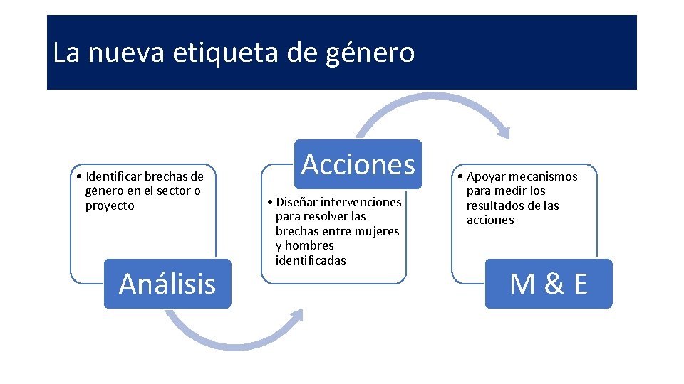 La nueva etiqueta de género • Identificar brechas de género en el sector o