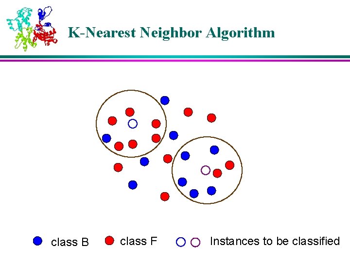 K-Nearest Neighbor Algorithm class B class F Instances to be classified 