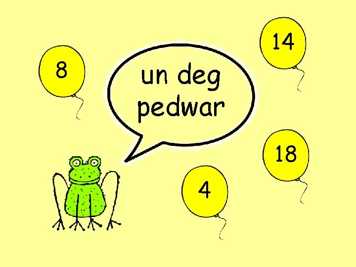 8 un deg pedwar 14 18 4 