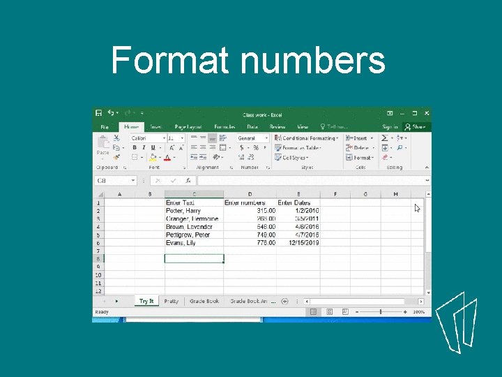 Format numbers 