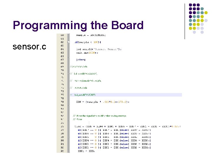 Programming the Board sensor. c 