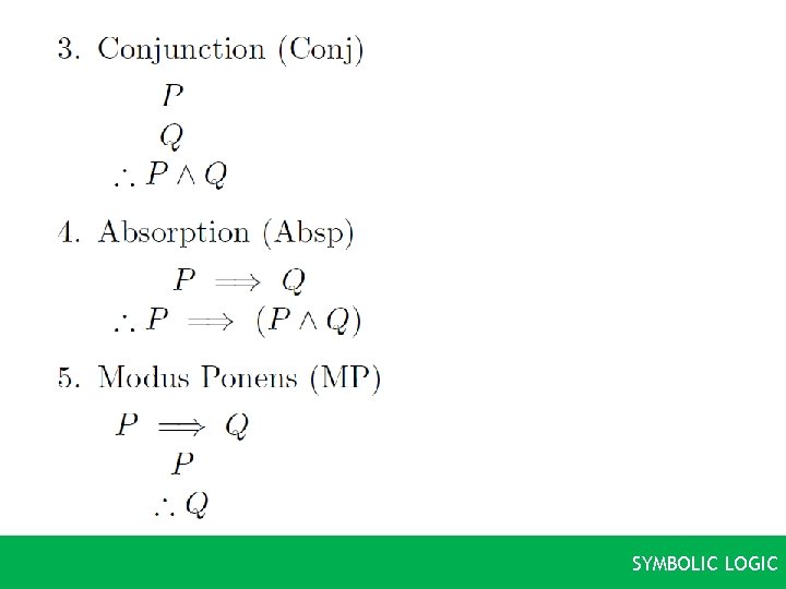 SYMBOLIC LOGIC 