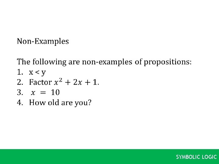  SYMBOLIC LOGIC 